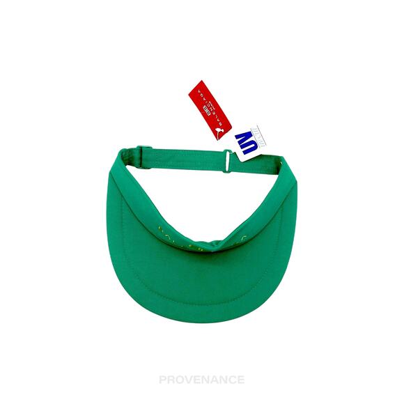 🔴 Balenciaga BB Logo Embroidered Visor - Green Vintage NOS - Picture 4 of 9